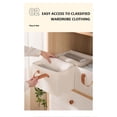 thumbnail image 6 of Fabric Storage Bins with Handles, Foldable Closet Organizer Box with Steel Frame, Collapsible Shelf Baskets for Clothes, Toys, and Books, 18x11x8 Inches, Set of 1, 6 of 12