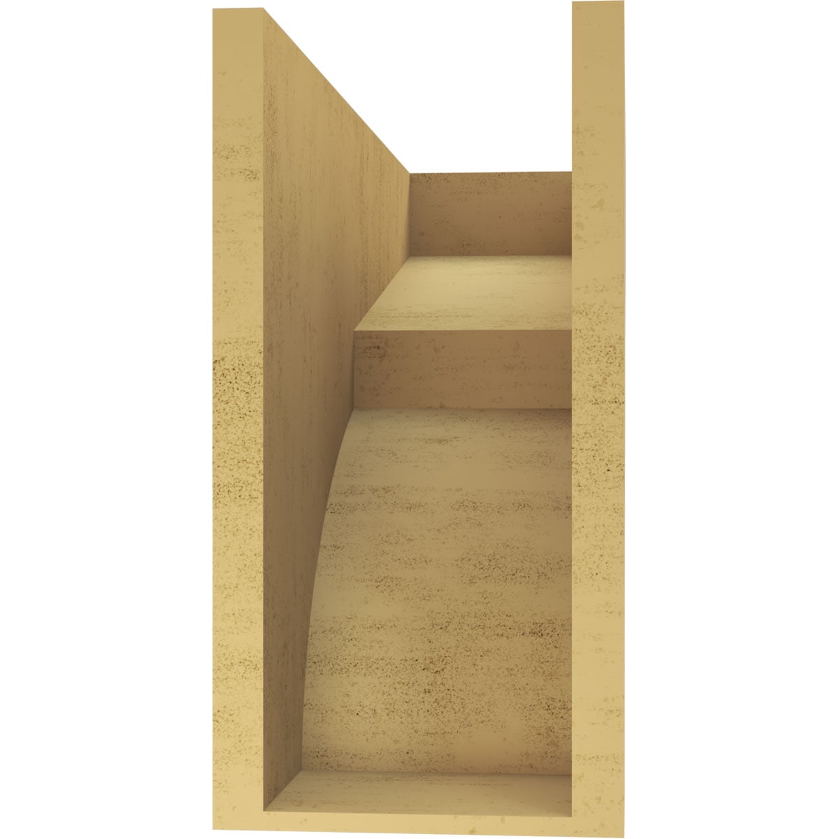 8"W x 24"D x 16"H Classic Monterey Rough Cedar Woodgrain TimberThane Corbel, Primed Tan