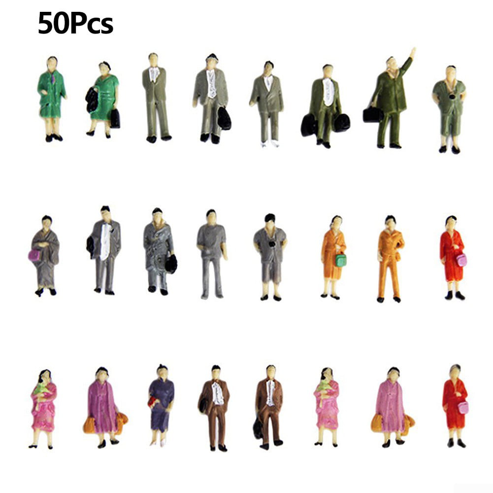 working Figures Painted staff 25 poses 50 pcs HO scale Railway Workers 