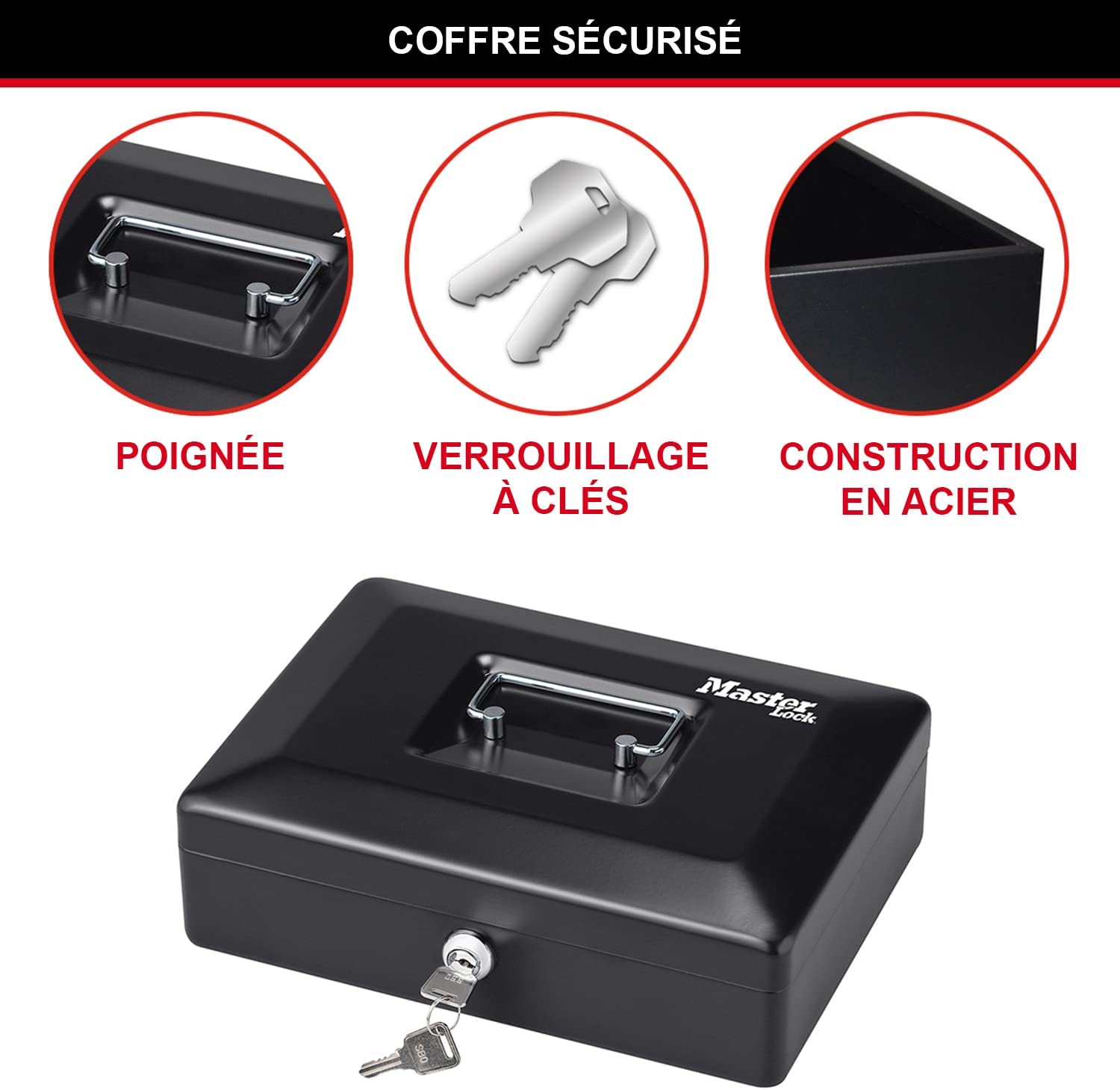 Master Lock - Small Cash Box with Keyed Lock