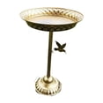 thumbnail image 1 of Baño de aves al aire libre alimentador de aves plato metal vintage de carpintería de pájaros bancos de pájaros para la cubierta casera balcón de patio Oro, 1 of 8