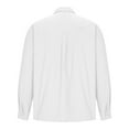 thumbnail image 4 of BiZtdJrK Men's Dress Shirt Regular Fit Long Sleeve Button Down Shirts Solid Business Casual Shirt Lightweight Office Work Lapel Shirts White XXL, 4 of 6