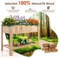 thumbnail image 6 of Patiojoy 47x23x35in Raised Garden Bed with Shelf & Liner Elevated Wood Planter Box Outdoor Standing Planter Bed with Legs, 6 of 10