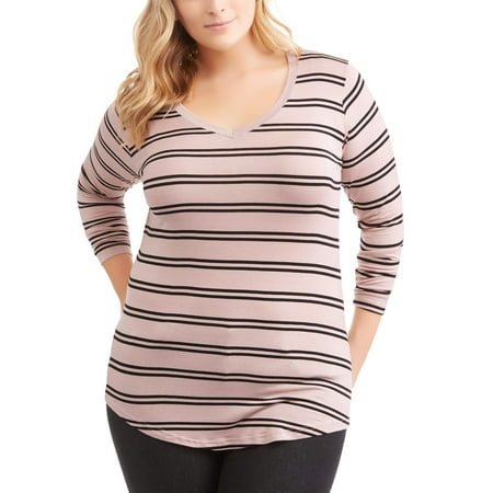 Poof Junior Plus OPP Stripe Shirtail Tee