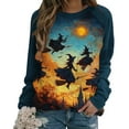 thumbnail image 5 of Halloween Long Sleeve Shirts Women Plus Size Sanderson Sisters Graphic Raglan Long Sleeve Sweatshirt Oversized Crewneck T-Shirt Party Vintage Festival Tops 2025 Season Funny GiftsXdegoge, 5 of 5