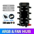 thumbnail image 3 of 12V 4Pin/5V 3PIN LED Light Strip ControllerPower Supply ARGB/RGB PWM Fan Hub Addressable RGB Lighting PCB Splitter Motherboard Sync Case Fan Hub Adapter with Cable, 3 of 7