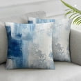 thumbnail image 3 of BANET Set of 2 Blue and Grey Art Decorative Home Decorative Throw Pillows Covers for Bedroom Sofa Living Room 20x20in, 3 of 7