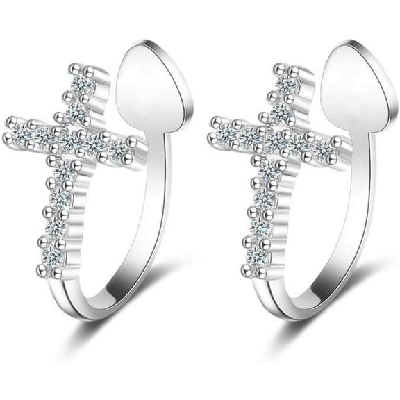 CZ Criss Cross Clip on Cuff Wrap Hoop Earrings for Women 925 Sterling Silver Non-Pierced Ears Pave Crystal Diamond Small Cartilage Crawler Sweep Earring Delicate Flat Jewelry Gift