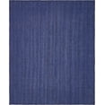 thumbnail image 1 of Unique Loom Braided Jute Collection Hand Woven Natural Fibers Navy Blue/Dark Blue Area Rug (8' 0 x 10' 0), 1 of 1