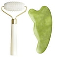 thumbnail image 1 of Ensemble Cadeau Gua Sha avec Pièce de Grattage pour Visage Rouleau de Jade, 1 of 3