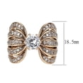 thumbnail image 2 of IP Rose Gold(Ion Plating) Stainless Steel Ring with AAA Grade CZ in Clear for Women Style TK3786 Size 7, 2 of 2