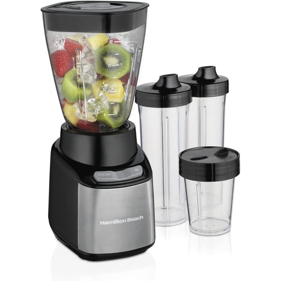 Licuadora Stay or Go Hamilton Beach 52400 con jarra de 945 ml 2 vasos de viaje 475 ml
