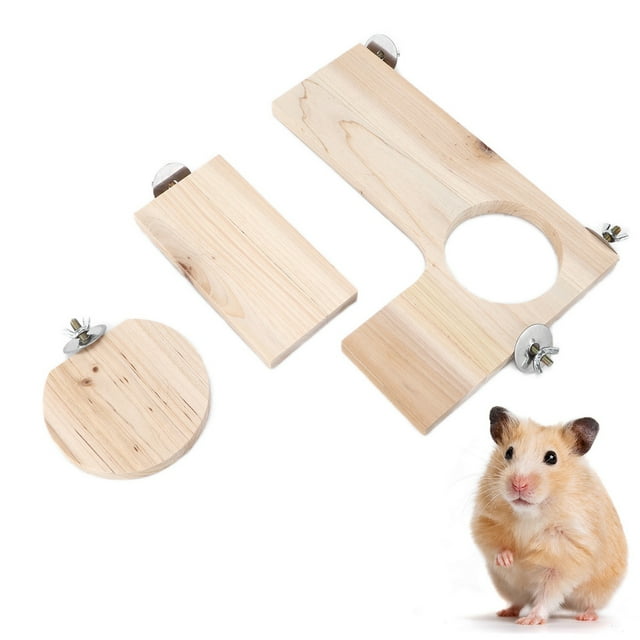 Chinchilla L Plate-Forme en Bois en Forme, Coffre-Fort Utile Chinchilla Plate-Forme en Bois Ensemble Facile à Installer DIY pour Hamster pour Animaux de Compagnie Samll pour Chinchilla