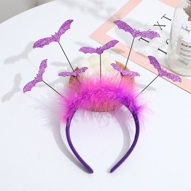 Banda para el pelo de murciélago de cinco cabezas para Halloween, accesorios divertidos para el cabello, decoración de ambiente para fiesta de carnaval, Festival de fantasmas, 2023