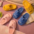 thumbnail image 3 of ZHAOCHENG Pantuflas de algodón con punta abierta y diseño de tiburón para mujer, para el hogar, para invierno, suaves, de felpa, unisex, 42-43, 3 of 5