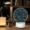 thumbnail image 6 of Salouo Hawaiian Style for Round Acrylic Night Light - Acrylic Sheets with LED Light Lamp Base - Decorative Night Lamp for Restaurant Bar Cafe Shop Room Decoration, 6 of 9