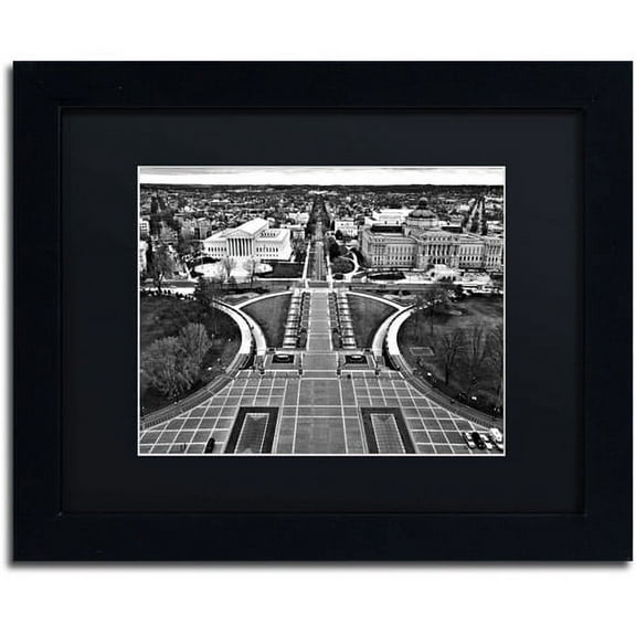 Trademark Fine Art "Washington, DC" Canvas Art by CATeyes, Black Matte, Black Frame