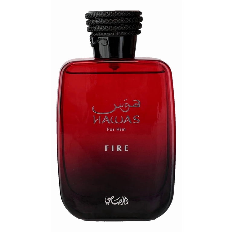 Rasasi Hawas Fire for Men, 3.38 oz EDP Spray, Aromatic Aquatic