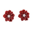 thumbnail image 4 of WHAMVOX Women Earrings with Delicate Design Made of Skin Friendly Resin in Red Color Small Size Perfect for Decor, 4 of 8