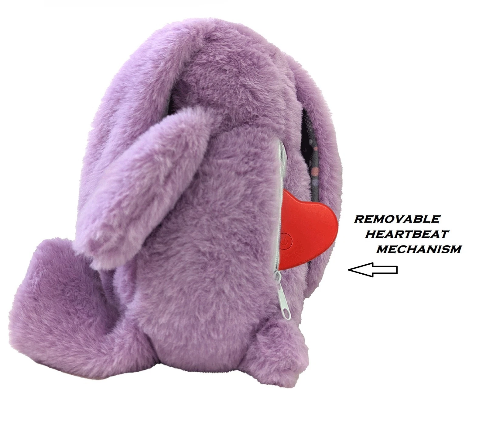 Plush Dog Toy Soothing Calming Lavender Infused 12 Inch Bunny With Heartbeat (Green)