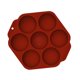 thumbnail image 3 of Molde para hornear Hexágono 7 rejillas Molde para pasteles Molde de silicona antiadherente para chocolate, rojo ladrillo 3PCS kenally HA003012-01*3, 3 of 7