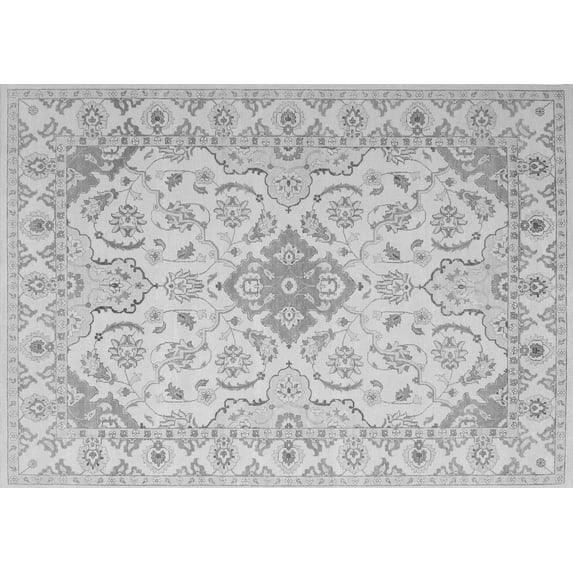 Ahgly Company Indoor Rectangle Abstract Gray Contemporary Area Rugs, 2' x 4'