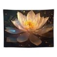 thumbnail image 5 of PRATYUS  Lotus Tapestry, Meditation Gold Zen Tapestry Wall Hanging Spiritual Tapestries Gold and Floral Backdrop Lotus Flower Wall Art for Bedroom Women Room Wall Decor 40x60inch, 5 of 6