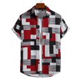 thumbnail image 1 of Chemise Homme Col Rabattu Classique Imprimé Géométrique Numérique Chemise Homme, 1 of 5