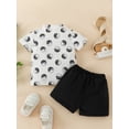 thumbnail image 3 of Bagilaanoe 2pcs Newborn Baby Boy Short Pants Set Short Sleeve Print T Shirt Tops + Shorts 3M 6M 9M 12M 18M 24M Infant Casual Summer Outfits, 3 of 8