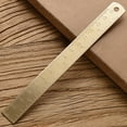 thumbnail image 1 of Vintage Brass Straight Ruler For Students Creative Metal Triangle Ruler Protractor Stationery Measuring Tool School Supplies New 15cm Ruler, 1 of 6