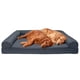 thumbnail image 1 of Furhaven Cama ortopédica para perros grandes con refuerzos extraíbles y funda lavable, para perros de hasta 125 libras - Sofá acolchado - Gris hierro, Jumbo Plus/XXL, 1 of 5