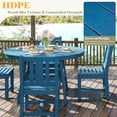 thumbnail image 4 of Jocisland Outdoor Dining Set, 5-Piece All-Weather HDPE Table & Chairs, Blue, 4 of 9