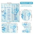 thumbnail image 3 of Dznils Blue Floral Shower Curtain Sets with Rugs, 16pc Butterfly Bathroom Curtain Set, 72" x 72", 3 of 13
