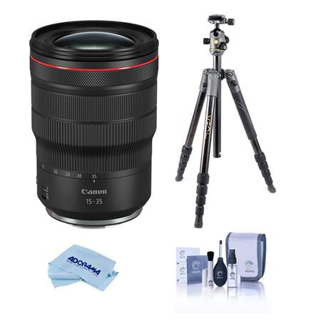 RF 15-35mm f/2.8 L IS USM Lens, Bundle with Vanguard VEO 2 235CB CF Tripod, Cleaning Kit, Cleaning Cloth