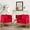 Red, variant on Velvet Accent Barrel Chairs Set of 2, Modern Arm Club Chair Set with Pillow for Living Room / Bedroom / Guest Reception, Channel Tufted, Gold Finish Base, Orange