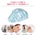 thumbnail image 2 of YFYANG Women's Double Waterproof Shower Cap, Striped Geometric Patterns Reusable Hair Cap for All Hair Styles and Head Sizes, 2 of 6
