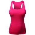 thumbnail image 1 of FashionOutfit Women's Basic Solid Sleeveless Round Neck Racer-Back Plus Size Tank Top, 1 of 3