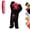 Black + Red Hair, variant on Funny Frog Plush One-Piece Pajamas for Adults with Styling Comb, Big Mouth Hooded Fleece Jumpsuit with Pocket, Cozy Animal Loungewear for Parties and Gifts