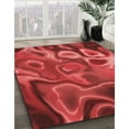 thumbnail image 3 of Ahgly Company Tapis d'Intérieur Lavables en Machine, Rectangle Rouge Transitionnel, 2' x 4', 3 of 7
