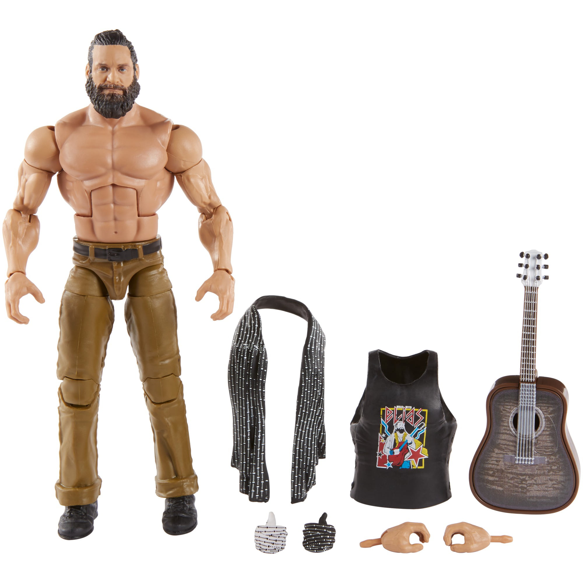 2019 Mattel WWE Wrekkin' Elias Wrestling 6" Action Figure With Guitar for sale online 