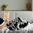 thumbnail image 3 of Celtic Soft Flannel Fleece Throw Blanket, Astronomical Druidic of a Mythical Dragon in Round Shape Form Background, Cozy Plush for Indoor and Outdoor Use, 50" x 70", Black and White, by Ambesonne, 3 of 5