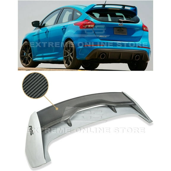 Extreme Online Store for 2012-2018 Ford Focus 5Dr Hatchback | EOS RS Style Carbon Fiber Rear Roof Wing Spoiler