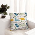 thumbnail image 6 of Pofeuu Childish Dinosaur Print Double-sided plush pillowcase Square Throw Pillow Covers Pillows Cover for Living Room Bedroom Sofa Couch Cushion Cover（No pillow core）-26"x26", 6 of 7