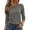 Gray #12, variant on DORKASM 3/4 Sleeve Tops for Women Crew Neck Lightweight Basic Tshirt Breathable Loose Fit Fall Fashion Clothes 2026 Trendy Shirts Black M