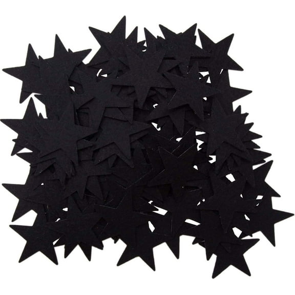 Playfully Ever After 1.5 inch Stiff Felt Stars 88pc (Black)