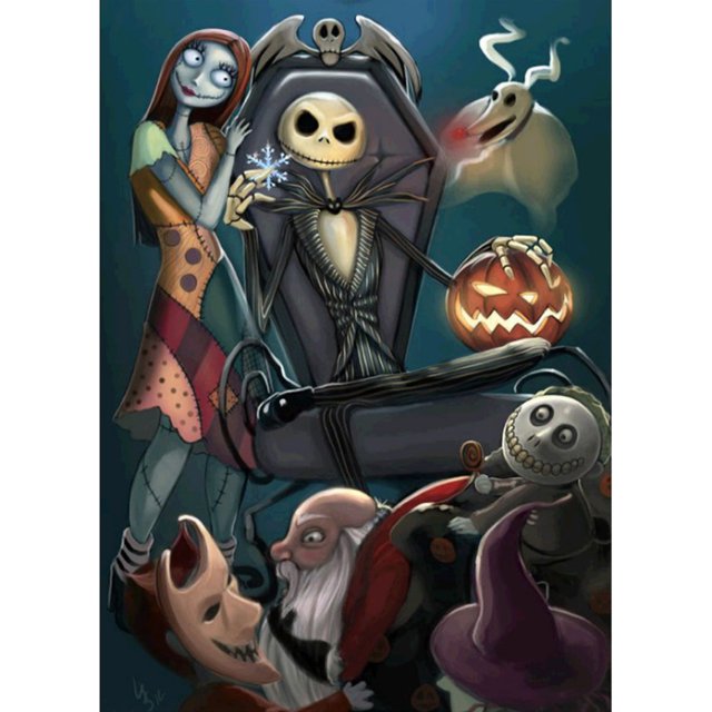 Diamond Painting (DB2267) Halloween 5D Kit de punto de cruz cuadrado DIY (WX451) 50x70cm Hugtrwg Para estrenar