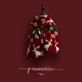 thumbnail image 2 of Bufanda navideña de punto de lana roja versátil con diseño de ciervo y alce, bufandas estampadas con copos de nieve, chal cálido con personalidad para parejas, regalos de Feliz Navidad, 2 of 5
