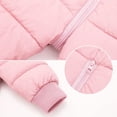 thumbnail image 5 of JiAmy Newborn Infant Warm Hooded Thick Down Jumpsuit Romper Baby Snowsuit Rompers Jacket Overcoat Snow Wear for 0-12 Months Boys Girls, 5 of 7