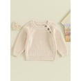 thumbnail image 2 of Suealasg Toddler Boys Girls Sweaters 3M 6M 9M 12M 18M 24M 2T 3T Kids Long Sleeve Solid Color Knit Warm Pullovers Tops Casual Fall Knitwear Clothes for Baby Boys Girls, 2 of 9