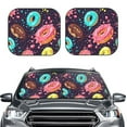 thumbnail image 2 of Naloa Donuts1 2 Piece Foldable Car Sun Shades, Car Windshield Sunshade, Front Window Sunshade for Car, Truck, SUV - Large, 2 of 7